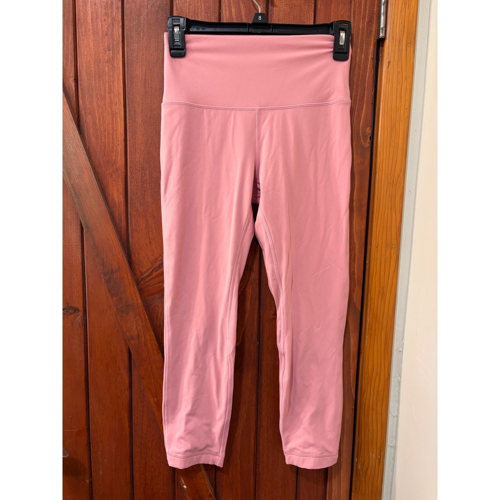 Lululemon Align High Rise Crop 21 Pink Yoga Leggings Size 6